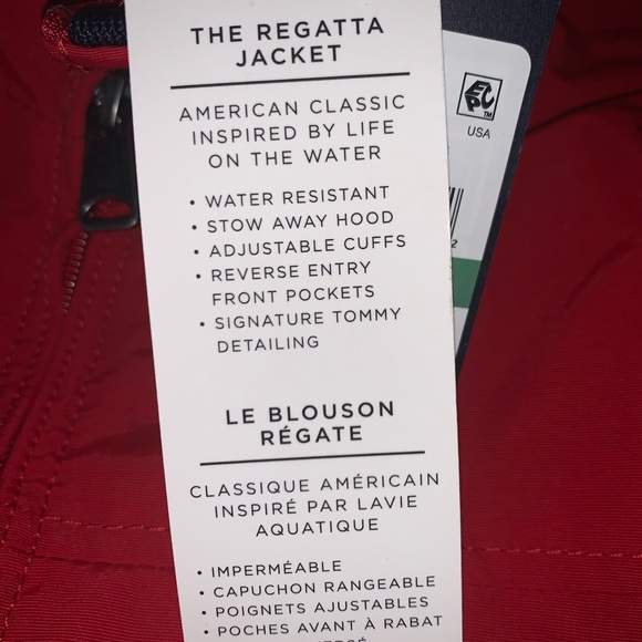 Navy blue Tommy Hilfiger bomber jacket w/zip hood - Picture 5 of 5